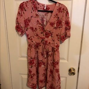 Pink floral dress